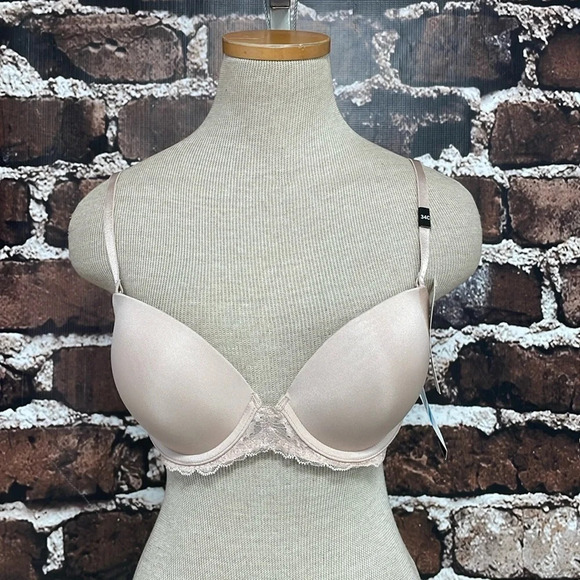 Paramour Loulou Bra Women's 34C Blush Pink NWT Multi-Way Push Up Underwire - Picture 3 of 12